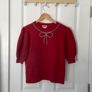 Kate Spade Puff Sleeve Bow Sweater